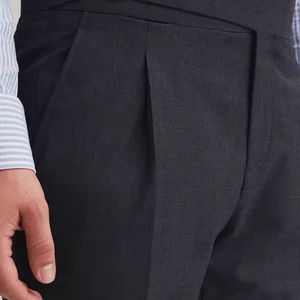 Pantalon de costume plissé taille haute pour homme, coupe droite, grande taille, printemps-été, sans repassage - Product Image 5