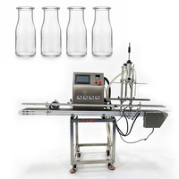 Machine de remplissage automatique à 4 têtes avec pompe magnétique 5ml-2000ml, remplisseuse de bouteilles d'eau de qualité industrielle
