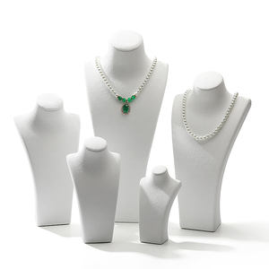 Weimei จี้สร้อยคอไมโครไฟเบอร์สีขาวขั้นสูงเครื่องประดับหุ่นแสดงของ - Product Image 2