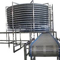Congélateur industriel à tambour simple/double, congélateur IQF à spirale pour ligne de transformation alimentaire, vente directe usine
