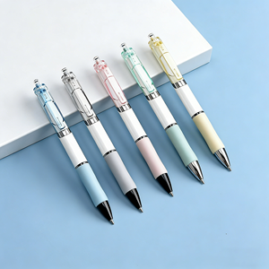 Stylo neutre personnalisable à logo, esthétique raffinée, pointe 0,5 mm, rose Morandi, pour signature publicitaire, papeterie étudiante en plastique - Product Image 1