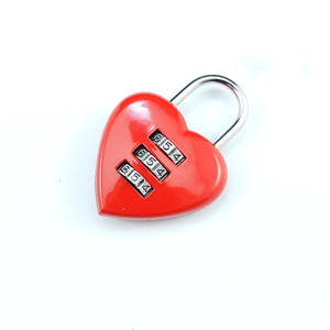 Candado de amor en forma de corazón de plástico rojo grande duradero YH1245 con cerradura de puerta digital antirrobo - Product Image 1
