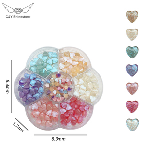 CY Mixed 3D Nail Charms Mixed Resin Heart Jewelry para DIY Nail Art Kit Decoración - Product Image 3