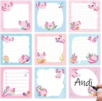 Bloc-notes autocollants mignons de dessins animés, ensemble de blocs-notes pour le bureau, l'école et la maison