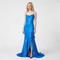 Nouvelle Robe Longue Tendance pour Femme, Robe de Soirée Élégante à Fente et Col Halter Ornée de Diamants et Cristaux, Vestidos de Fiesta Largos Elegantes