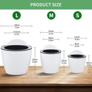 Yimyicai — Pots <span class=keywords><strong>de</strong></span> fleurs en plastique suspendus, pour arrosage automatique <span class=keywords><strong>de</strong></span> plantes, fleurs paresseuses, suspendus au mur - Product Image 2