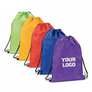 Wholesale Customized Polyester Sport Nylon <b>Backpack</b> Drawstring Bags With Logo Custom Promotional Gifts - Product Image 1