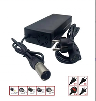 Chargeur de batterie rapide 54,6 V 4 A 5 A pour batterie lithium 48 V 13S, connecteur XLR 3 broches D12 mm IEC 5,5*2,5/2,1 mm, ventilateur de refroidissement, protection OVP OTP