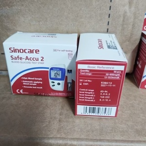 Bandelettes de test de glycémie Sinocare Safe-Accu 2, bandelettes de test de glucose sanguin, dispositif de test <span class=keywords><strong>pour</strong></span> diabétiques, bandelettes <span class=keywords><strong>pour</strong></span> glucomètre - Product Image 2