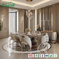 Ensemble de canapés bouclés incurvés haut de gamme, canapé en cuir moderne italien pour hôtel de luxe, villa, projet de mobilier, solution tout-en-un