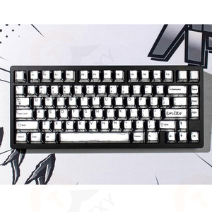ชุดคีย์แคปธีมสีขาวสไตล์มังงะ ปรับแต่งได้ตามต้องการ พร้อมตัวเลือกโลโก้ส่วนตัว แบรนด์ TechRexy สำหรับคีย์บอร์ด MX วัสดุ PBT - Product Image 2