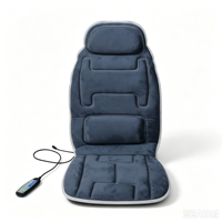 Coussin de siège de voiture chauffant et vibrant Healthpal pour massage corporel complet avec adaptateur DC 12V pour l'hiver, garantie 1 an, design moderne