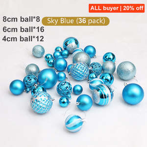 ชุดลูกบอลพีวีซี3/4/6/8ซม. 24ชิ้นจี้ลูกบอลพลาสติกชุบไฟฟ้าตกแต่งบ้าน - Product Image 2