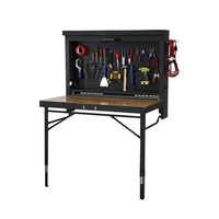 Établi pliant pliable fixé au mur robuste en métal bricolage Garage Table de travail pliable établi mural montable
