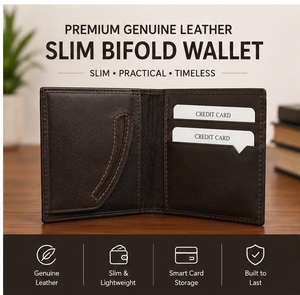 Handmade Genuine Leather Wallet with Slim Design and Durable Stitching for Everyday Use - Product Image 1