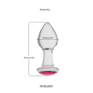 Оптовая продажа с фабрики, большая Анальная пробка, секс-игрушки для взрослых, мастурбатор с анусом, стеклянная Анальная пробка - Product Image 6