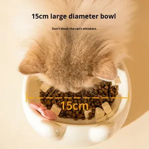 Thân Thiện Với Môi Gốm Slant-Miệng Vật Nuôi Bát Tre Mèo Con Chó Ăn Nước Thân Thiện Với Môi Vật Nuôi Bát - Product Image 4