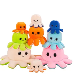 2023 ขายร้อนแมว Octopus สัตว์พวงกุญแจยัดไส้และของเล่นตุ๊กตาของเล่นเด็กที่มีสีสัน 2-4 ปี Unisex 50 ชิ้นลูกค้าโลโก้ T/T