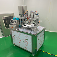 Machine de cachetage de remplissage de tube de pâte de crème cosmétique semi-automatique composée