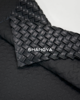 Nouveau design 3D tissé gaufrage cuir Pu écologique Faux cuir pour vêtements sac vêtements décoratifs