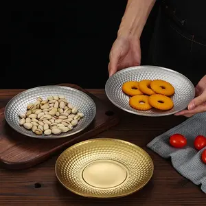 ถาดเค้กขนมหวานจานผลไม้2ชั้นทำจากสเตนเลส304แบบย้อนยุค1ชิ้น - Product Image 4