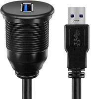 Câble d'extension automobile USB 3.0 mâle vers femelle à encastrer