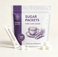 Sachet personnalisé de 15g en aluminium Mylar pour liquides, miel, sucre, café, thé en poudre, lait en poudre avec boîte