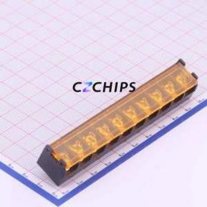 HB9500M-9.5-10P Barrier Terminal Block Through hole Component (THT),P=9.5mm Connector With Cover Plate 9.5mm 1x10P Straight Pin - Product Image 1