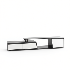 Modern Minimalist Wooden <b>TV</b> <b>Stand</b> with Extendable Design, 2 Drawers, Floor Mount, for Living Room, Fits <b>TVs</b> Up to 100'', DB U-Ca - Product Image 1