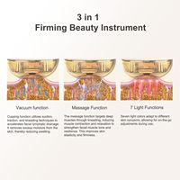 Masseur facial LED de thérapie par lumière rouge électrique pour drainage lymphatique, anti-rides, ventouses faciales, raffermissement de la peau et lifting du visage