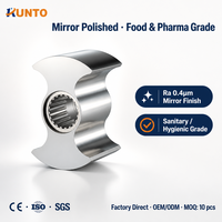 Rotors à lobes polis 316L pour pompe rotative à lobes, usinés CNC, sur mesure, OEM, garantie 1 an, pour l'industrie alimentaire et chimique, 2-4 pales