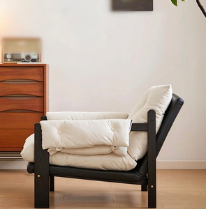 Fauteuil d'appoint moderne rembourré, fauteuil individuel capitonné en tissu pour salon, chambre, balcon - Product Image 5