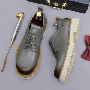 Classic Autumn Wedding <b>Dress</b> Shoes for <b>Men</b> Genuine Leather Breathable Anti-Slip Lace-Up Formal Shoes Office Party Use - Product Image 2