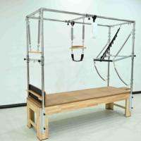 Nuevo 2026: Equipo multifuncional de yoga y Pilates de roble para estudio, dos en uno, con microfibra de alta calidad y resortes alemanes.