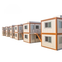 Maison préfabriquée en conteneur maritime à deux étages, assemblage rapide, sur mesure, construction modulaire en conteneur pour dortoir de travailleurs