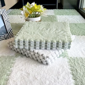 Con alfombras cuadradas con borde para pisos de habitaciones, alfombrillas gruesas entrelazadas esponjosas con borde cuadrado - Product Image 5