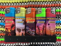 Briquet électronique classique en plastique, le plus vendu en Afrique, le moins cher, avec logo personnalisé