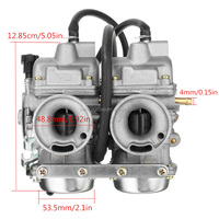 26mm Double Carburateur pour Moto Rebel250 CA250 CMX250 250CC PD26J