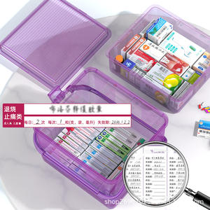 Organizador Portátil de Plástico Transparente para Escritorio del Hogar, para Juguetes, Medicamentos, Almacenamiento de Residuos Médicos, Estuche de Almacenamiento de Pastillas de Primera Calidad - Product Image 2