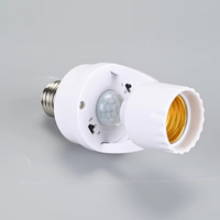 Prise de lumière de capteur de mouvement Pir, support d'ampoule de lampe intelligente E26/e27, contrôle automatique de la lumière marche/arrêt