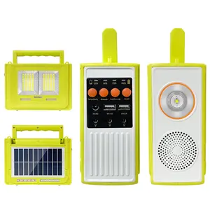Nhà Máy bán hàng trực tiếp với Bluetooth Loa FM Đài phát thanh năng lượng mặt trời hệ thống chiếu sáng