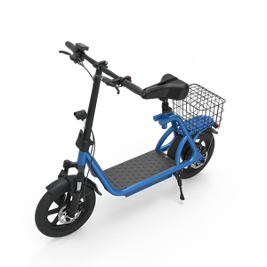 Scooter Eléctrico X12 Azul de 12 Pulgadas, Bicicleta de Reparto de Alimentos de Largo Alcance, Plegable, de Alta Velocidad, X12 - Product Image 5