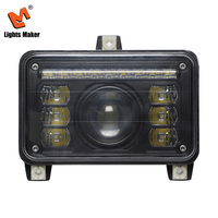 Faro LED Rectangular de 6.5 Pulgadas con Proyector DRL H4, Luz Alta y Baja, Impermeable IP67, 4400LM, 10-30V, Universal, YW-5722