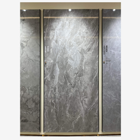 Dalles en pierre frittée Wharton 1200x2700mm, carrelage gris clair, aspect marbre, carrelage mural pour usage extérieur, prix avantageux