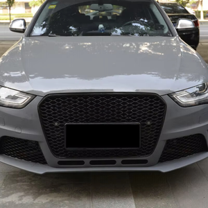 US Stock Car 2013-2016 <span class=keywords><strong>A4</strong></span> S4 Parachoques delantero Rejilla negra Estilo RS4 Malla Honeycomb Grill para Audi <span class=keywords><strong>A4</strong></span> S4 2013 2014 <span class=keywords><strong>2015</strong></span> 2016 - Product Image 6
