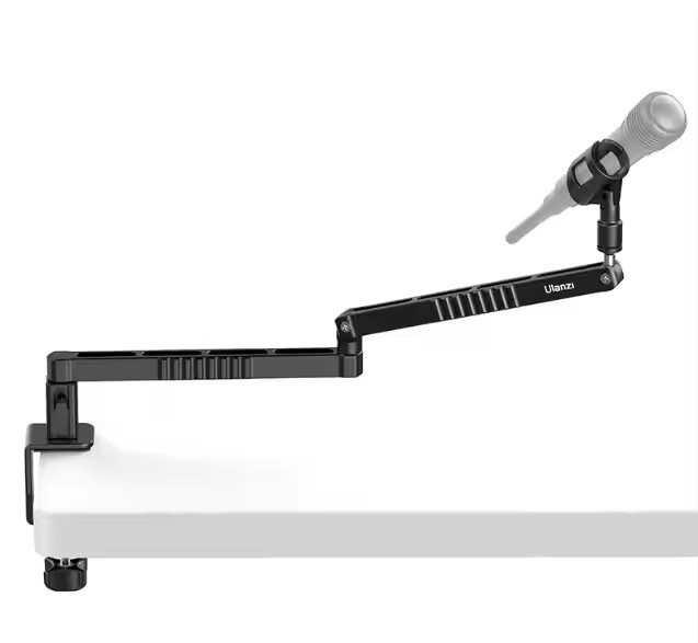 Ulanzi LS26 Low Level Microphone Stand Desktop Mic Boom Arm Adjustable Clamp Clip Support Multi-angle Adjustment and Stretching