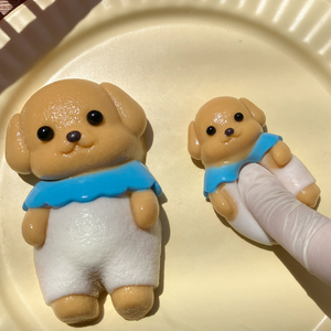 <b>Cute</b> Butter <b>Bear</b> Fidget Toy Lovely Silicone Material Squeeze Toy with Plush Features - Product Image 3