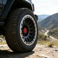 Nouvelles jantes en alliage d'aluminium forgé couleur or foncé Beadlock 17x8.5 ET-10 18-24 pouces 5x114.3 6x139.7 adaptées aux Charger SUV 4x4 personnalisées