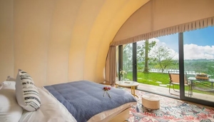 เต็นท์ทรงเปลือกหอยสำหรับตั้งแคมป์กลางแจ้ง ดีไซน์หรูหรา พร้อมฉนวนกันความร้อน เหมาะสำหรับงานแต่งงาน ชายหาด โครงเหล็ก ผ้า Oxford คุณภาพระดับโรงแรม - Product Image 3