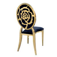 Chaises d'hôtel royal en acier inoxydable et or Bellini pour planificateur d'événements de mariage